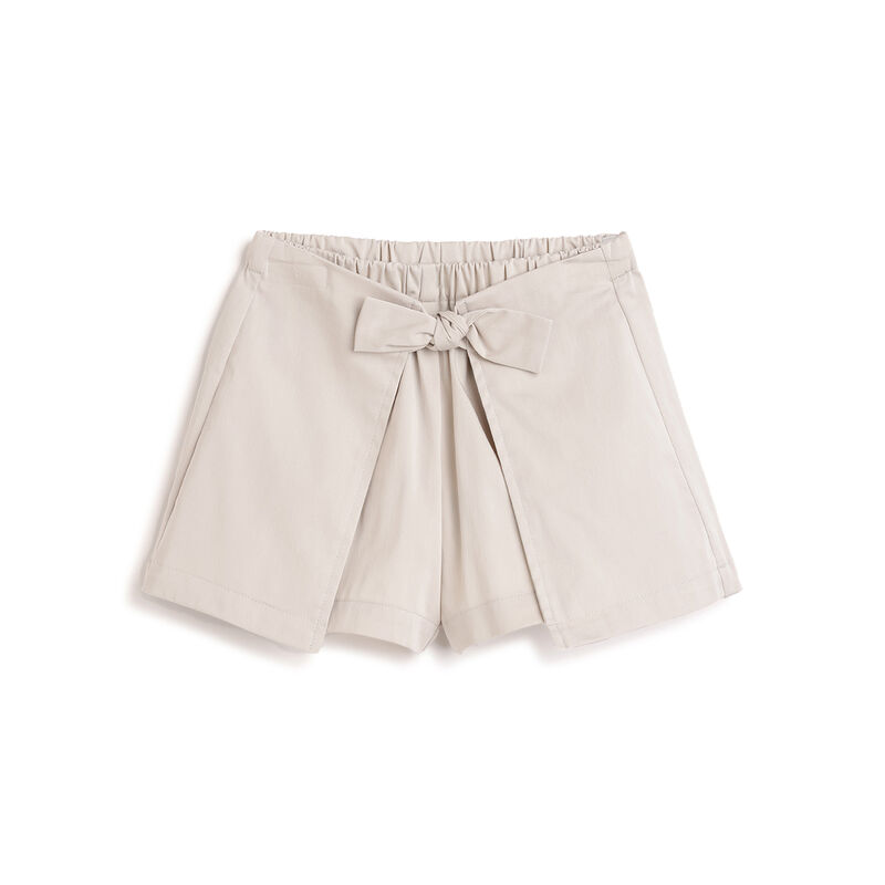 Girls Medium Natural Solid Shorts image number 0